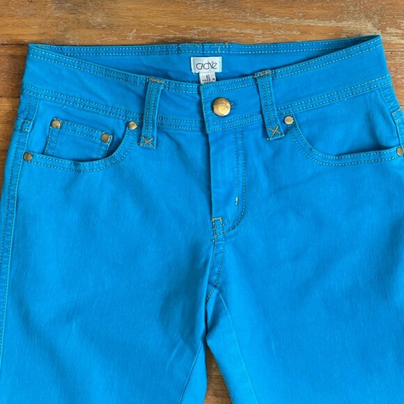 Vintage Bell Bottom Low Rise Jeans Size Small (6) 29" Waist 1990s Cache Blue - Picture 2 of 5